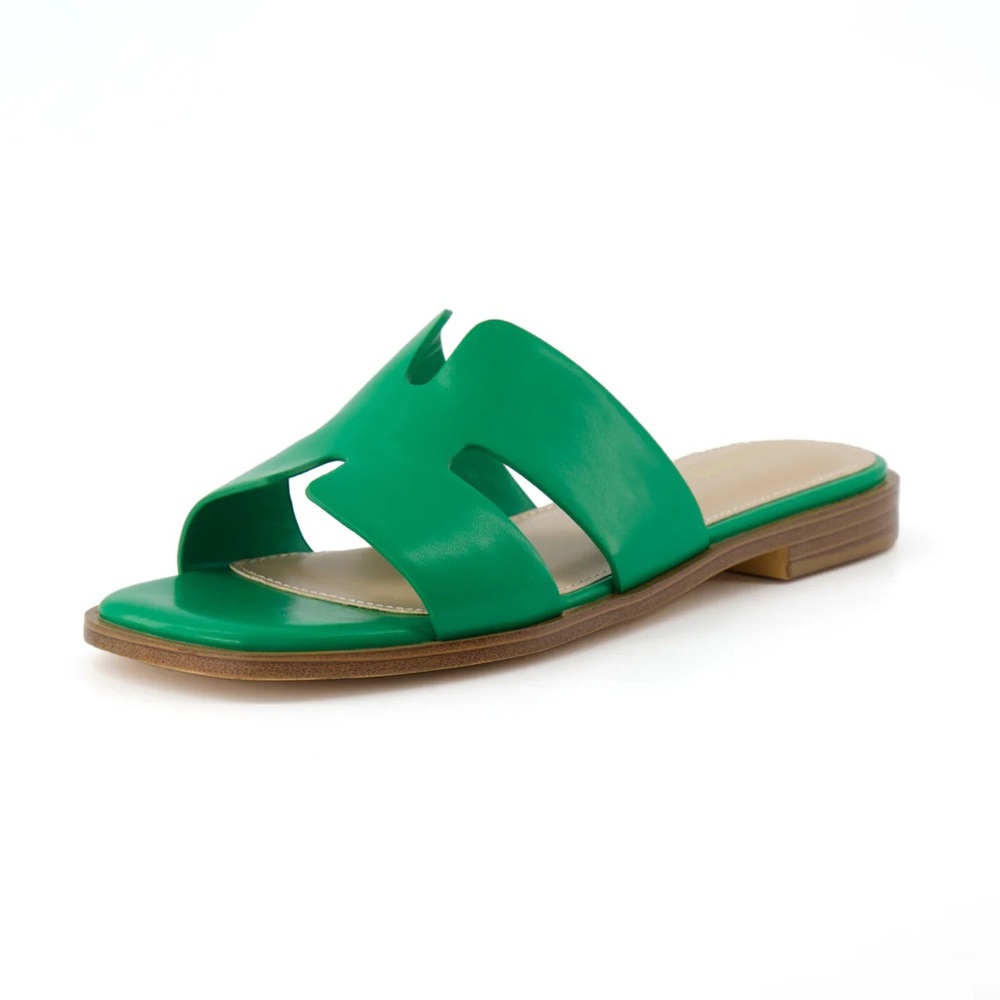 Cushionaire Green Slide Sandals - Picture 7 of 8
